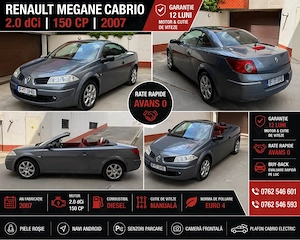 Renault Megane Cabrio 2.0 dCi 150 CP | Piele Roșie | Navi | Rate | Garanție | ITP 2026