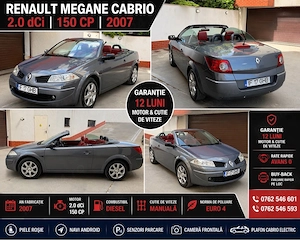 Renault Megane Cabrio 2.0 dCi 150 CP | Piele Roșie | Navi | Rate | Garanție | ITP 2026 - imagine 10