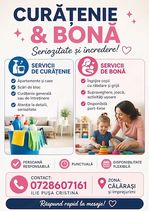 oferim serviciu curatenie & Bona 