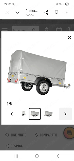 remorca humbaur  750kg - imagine 5