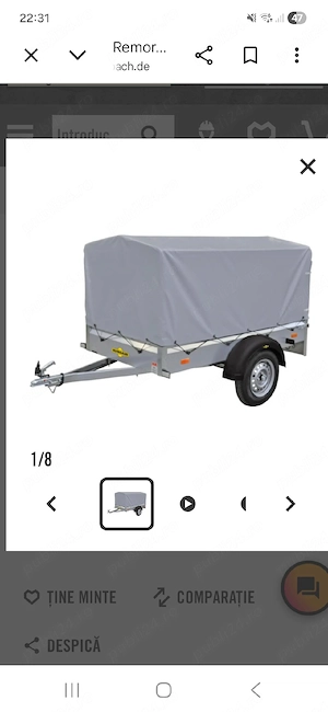 remorca humbaur  750kg - imagine 2