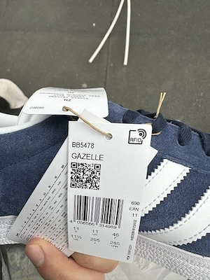 Pantofi Sport Adidas Gazelle Navy White 100% Originali - imagine 4