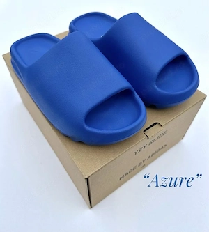 Papuci Sport Adidas Yeezy Slide Azure Blue- 100% originali