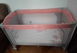 Patut pliabil 2 nivele Juju Sleepy Baby, Hunny Bunny