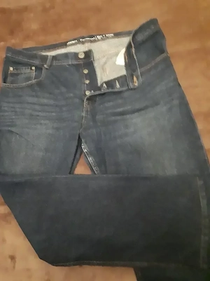 Blugi bărbătești denim de culoare albastru închis 