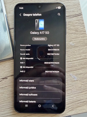Samsung Galaxy A17 de 128 GB un model performant ecran mare baterie mare Duql sim încărcare rapidă . - imagine 3