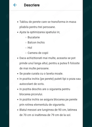 De vânzare Masa Pandora