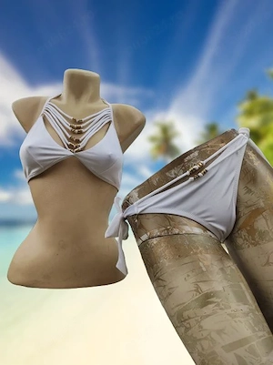 Costum de baie Alb Nu prestez servicii! Sutien Push Up Slip Brazilian  Yamamay S Insertii Aurii