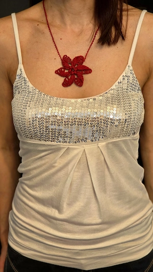Top Elegant Dama cu Paiete Argintii   Stare Excelentă   Mărime S