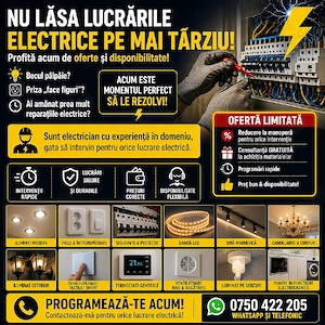Electrician cu experienta - Cluj Napoca si imprejurimi