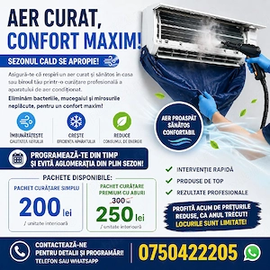 Servicii profesionale de igienizare aer conditionat   doar 200 lei