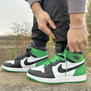 Pantofi Sport Air Jordan 1 High Lucky Green - 100% originali