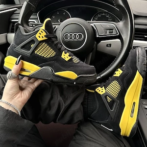 Pantofi Sport Air Jordan 4 Yellow Thunder 100% originali