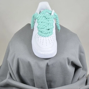 Pantofi Sport Air Force 1 Low Custom Rope Laces Turcuoaz-Original - imagine 2