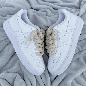 Pantofi Sport Air Force 1 Low Custom Rope Laces Bej -100% originali