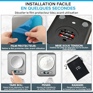 Cântar de Bucătărie cu Husă de Protecție   Precizie 1 g, Oțel Inoxidabil 5 kg, Funcție Tare - imagine 3