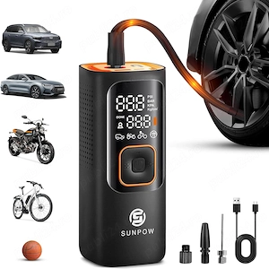 Compresor Electric Portabil SUNPOW 160 PSI, 7500 mAh