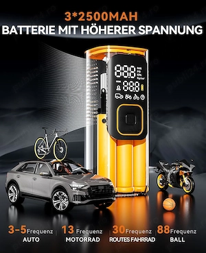 Compresor Electric Portabil SUNPOW 160 PSI, 7500 mAh - imagine 6