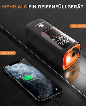 Compresor Electric Portabil SUNPOW 160 PSI, 7500 mAh - imagine 4