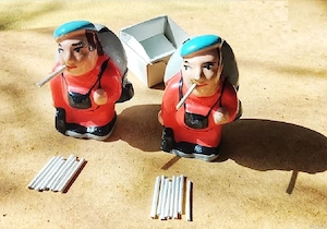 Mini Pufăitori Vintage Alpiniști + 18 Rezerve Albe Originale
