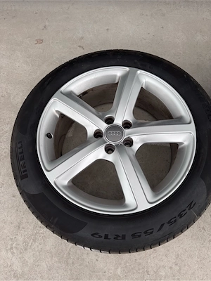 Set Jante Aliaj Originale Audi R19 model  S-line  + Anvelope Pirreli - imagine 3