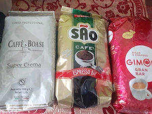 Cafea boabe 1 kg, Bellarom 65Ron, Serrano Classico 70Ron, Serrano Espresso 80Ron, Boasi, Sao Gimoka 