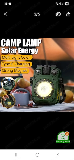 proiector portabil pescuit camping etc