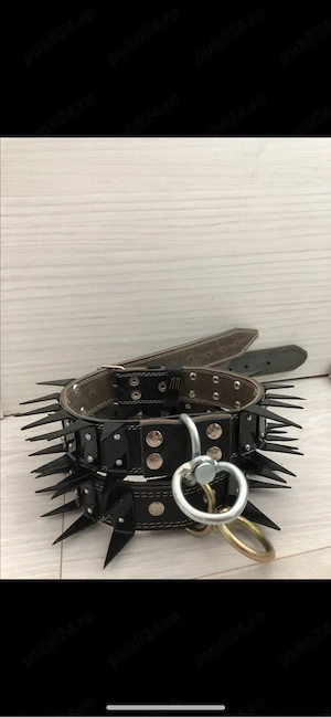 zgarda cu colti din fier pentru caini  - imagine 3