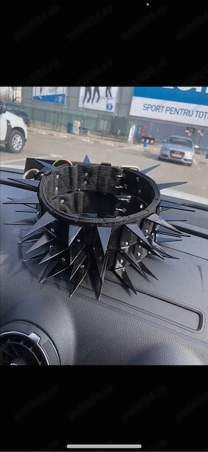 zgarda cu colti din fier pentru caini  - imagine 5