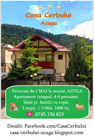 Cazare 1 Mai; doar 450 4-6 pers. integral Casa Cerbului Azuga - imagine 2