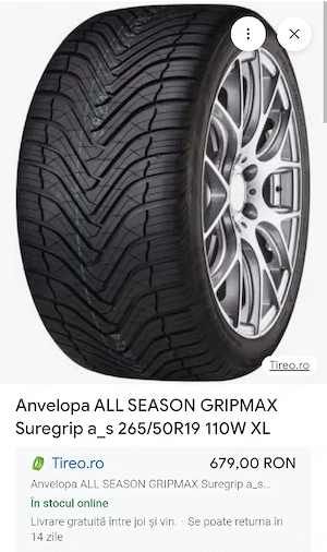 anvelope all season gripmax 265/50/19  - imagine 3
