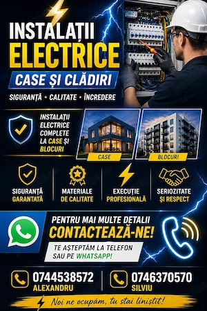 Instalații electrice Suceava   Lucrări sigure și de calitate