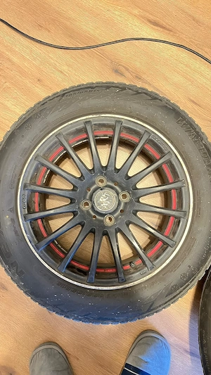 Jenti aliaj 15" + cauciucuri iarnă  - imagine 3