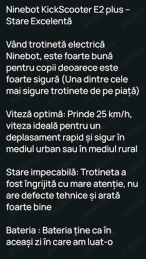 Trotineta electrica pt copii