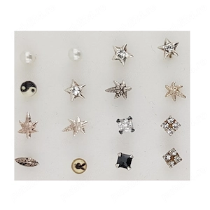 Vand piercinguri nas argint 925%,noi, set 16bucati 20lei 