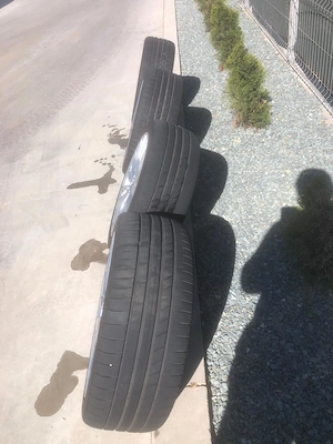 Set 4 roti - jante originale Audi - R.18,echipate cu anvelope vara 225/40 GoodYear - imagine 4