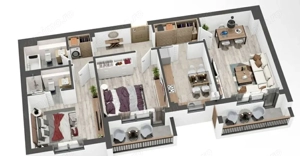 Apartament 3 camere Mosaic Residence - imagine 8