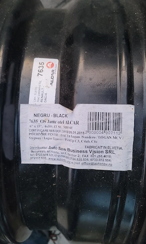 Jantă nouă Logan 6J x 15inch - imagine 2