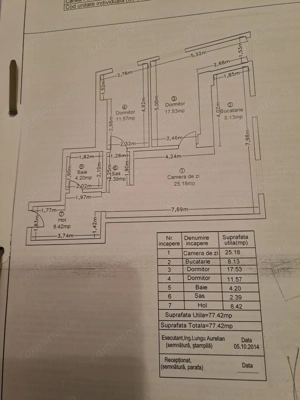 Apartament 3 camere ,77 mp, bloc nou,  zona Sebastian - imagine 9