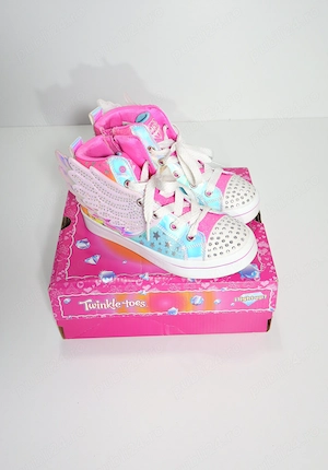 Ghete Skechers Twinkle Toes cu Aripi și Luminițe   Ediție Curcubeu   Mărimea 32 interior 21 cm