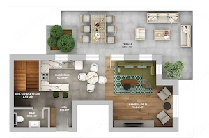 Apartament penthouse NOU Avantgarden 3 - finalizat și intabulat