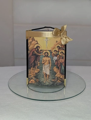 Iisus Hristos botezat de Sfântul Ioan Botezătorul - Poza pe muchie de carte