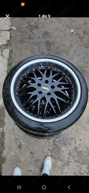 Jante Royal Wheels 235 40 ZR19 cu buza cauciuc SERBRIG - imagine 3