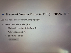 Cauciucuri vara Giti Synergy 205/55/R17 si Hankook Ventus Prime 205/60/R16 - imagine 3