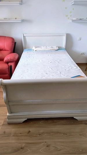 Pat 120x200 cm cu sertar Mobexpert Jazz alb