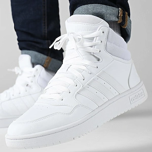 Adidași adidas Hoops 3.0 Mid Albi   NOI în cutie | Mărimea 40 | Unisex Barbat Dama Copii - Ghete NOI