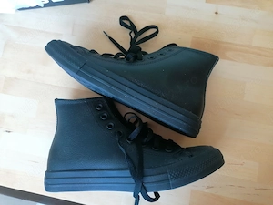 Tenisi unisex Converse Chuck Taylor All Star Hi Leather piele naturala marimea 39.5 - 40 noi in cuti - imagine 3