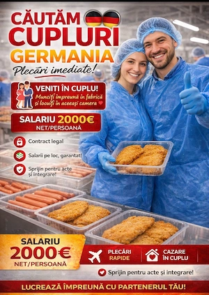 Muncitori necalificați la abator pentru Germania 