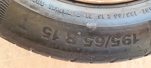 4 roți, anvelope de vară 195 65 15 Continental  - imagine 3