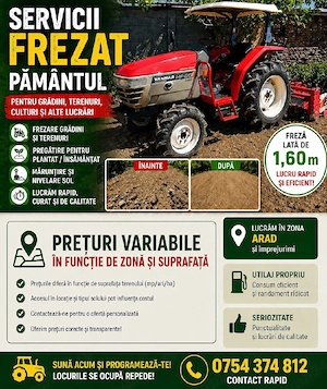 Frezam si pregatim terenul sau gradina ta